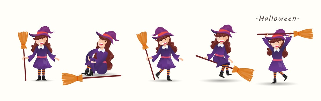Witch Halloween Costume  vector