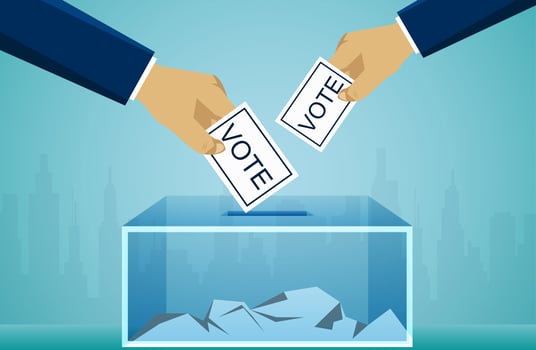 Voting Political Hand Holding Election Concept vector