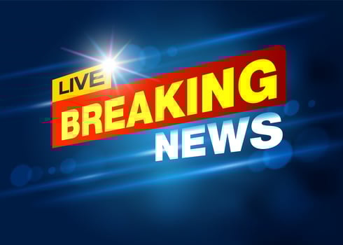 Live breaking news banner vector