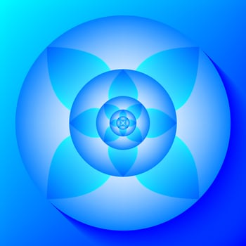 Concentric lotus pattern vector