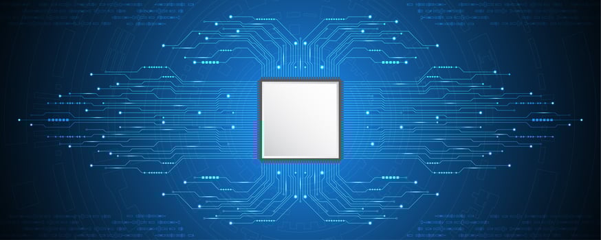 CPU circuit board tech concept  vector