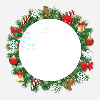 Christmas decorative frame. vector
