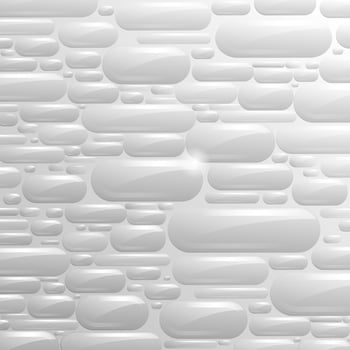Shiny white glass capsule pattern vector