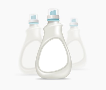 Set of pearl white plastic bottles mock up  vector