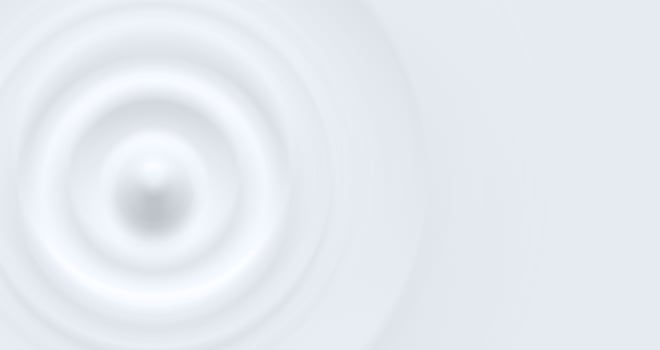 Clean cold white milky waterdrop circle waves, vector illustration