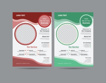 Modern Circular Business Flyer vector