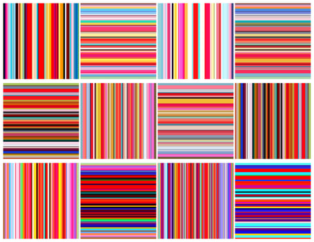 Set of color lines seamless pattern vector