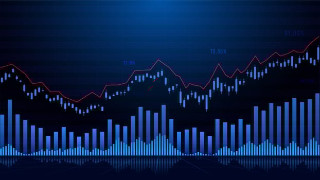 Stock market or forex trading graph vector