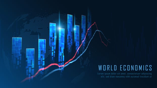 Stock market or forex trading graph concept vector