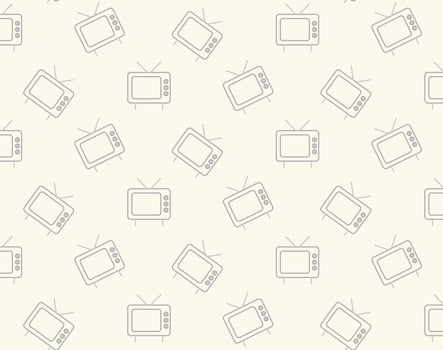 Retro tv icon pattern vector