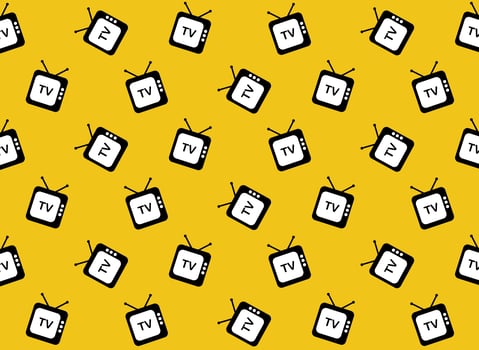Retro tv web icon pattern vector