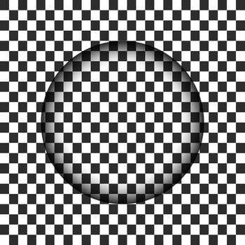 Transparent circle hole with blurred edge. Vector illustration