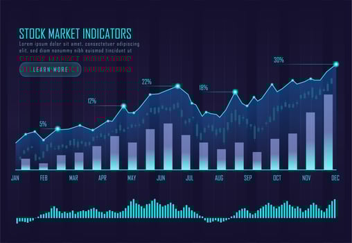 Stock market chart vector