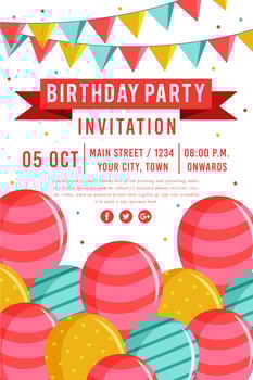 Happy Birthday Party Poster vector