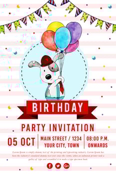 Happy Birthday Party Poster vector