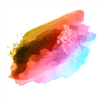 Rainbow watercolour splatter  vector