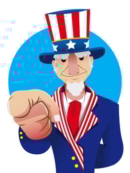 Uncle Sam Patriotic Character vector