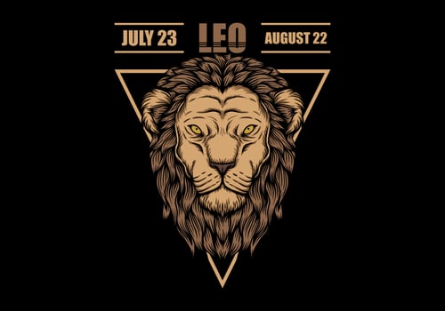 Leo zodiac sign vector