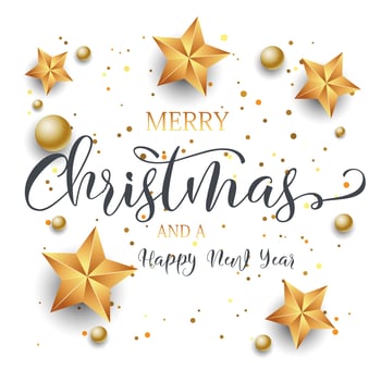 Christmas and New Year festive greeting  vector
