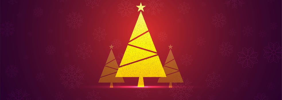 Beautiful Christmas tree banner background vector