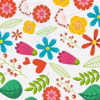 spring flowers natural season pattern vector