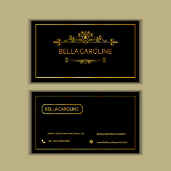 vintage black business card design vector