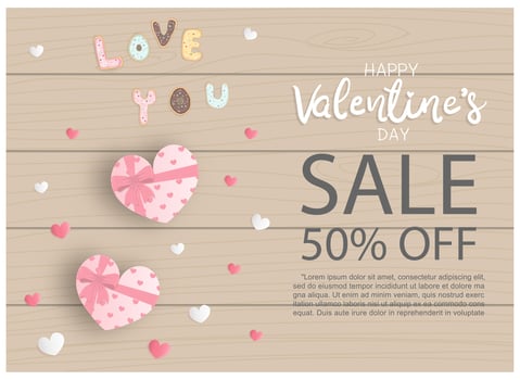 Valentine's Day Sale Poster vector