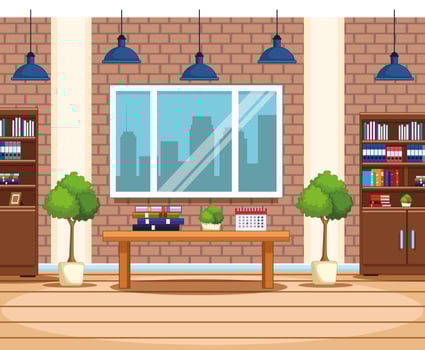 Business office workplace vector