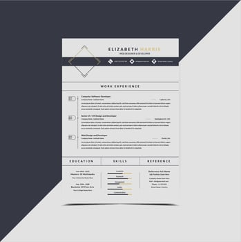 Resume CV template vector