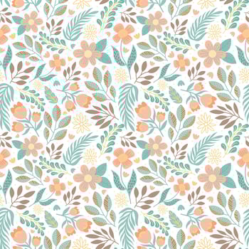 flower nature seamless pattern vector
