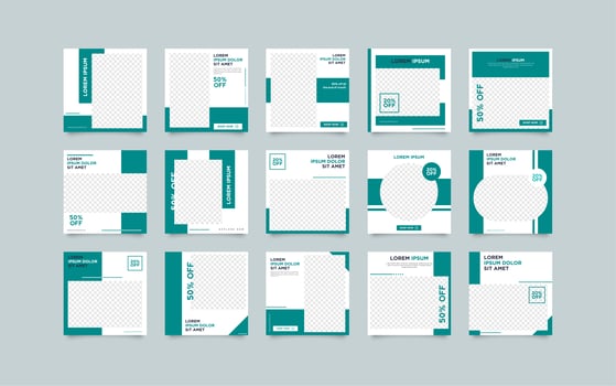 Geometric Social media post template vector