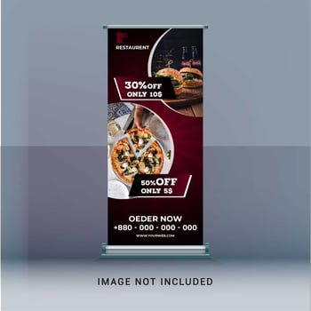 Restaurant Roll Up Banner vector