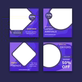 Sales social media post collection vector