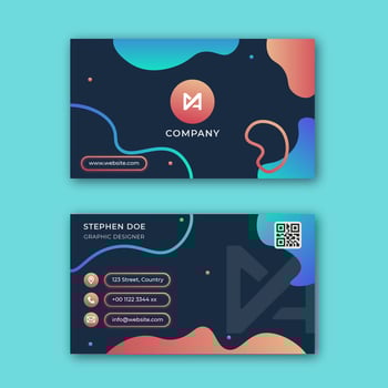 Modern abstract business card template vector
