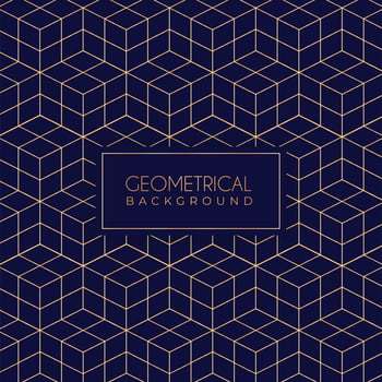 golden geometrical pattern vector