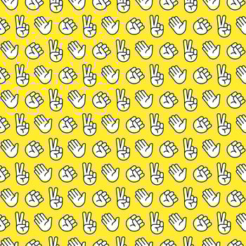 Rock Paper Scissors Seamless Pattern vector