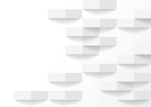 White and gray brick perspective with shadow vector