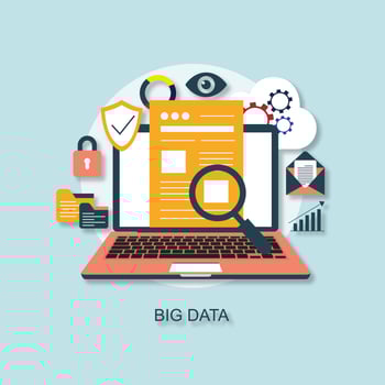 Data analytics. Flat design. stock illustration vector