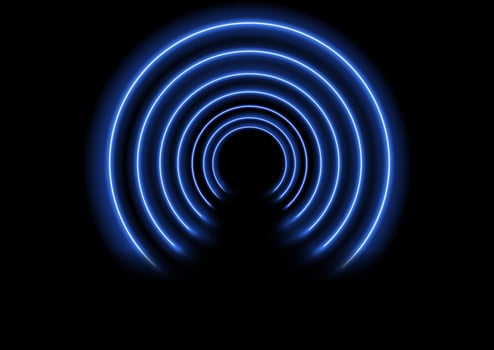 Neon tunnel effect vector