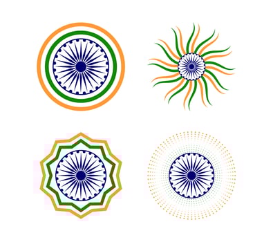 Happy Indian Republic day element set vector