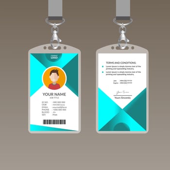Modern ID Card Design Template vector