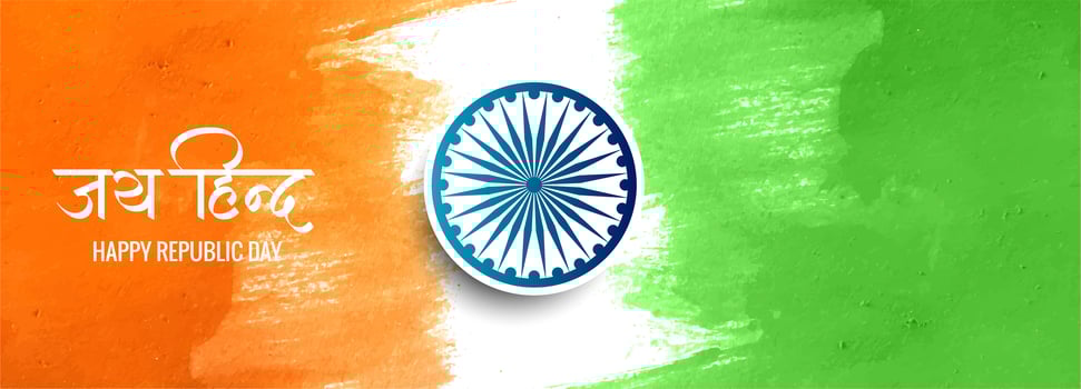 Indian Republic Day tricolor banner design  vector