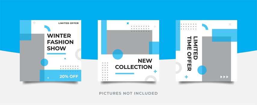 Modern healthcare Social media pack template  vector