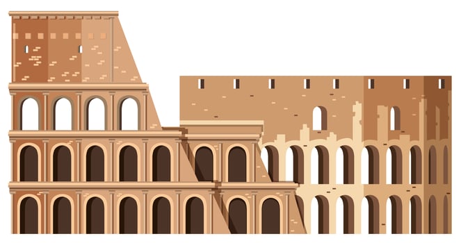 Colosseum In Rome Italy Landmark vector