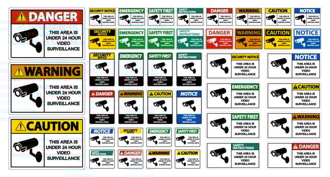 This Area is Under 24-Hour Video Surveillance Sign vector