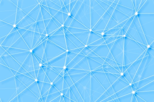 Connecting lines polygon digital technology background vector