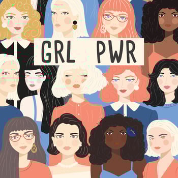 Group of portraits of diverse women vector