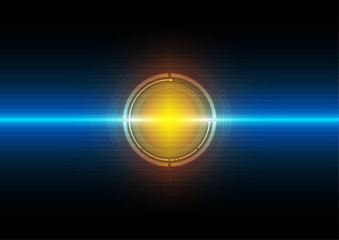 modern circle technology background vector