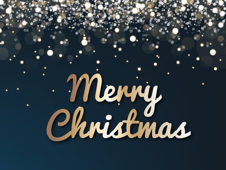 Dark Christmas Background with Glowing Lights vector