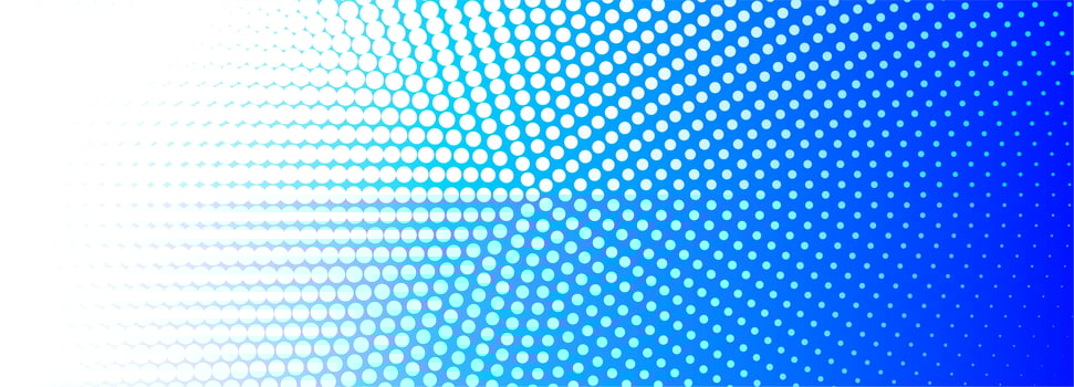 Circular blue and white dotted banner vector